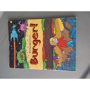 1998 Vtg Burguer! Damon Burnard Illustrated Fiction Novel PB B/W Cartoons